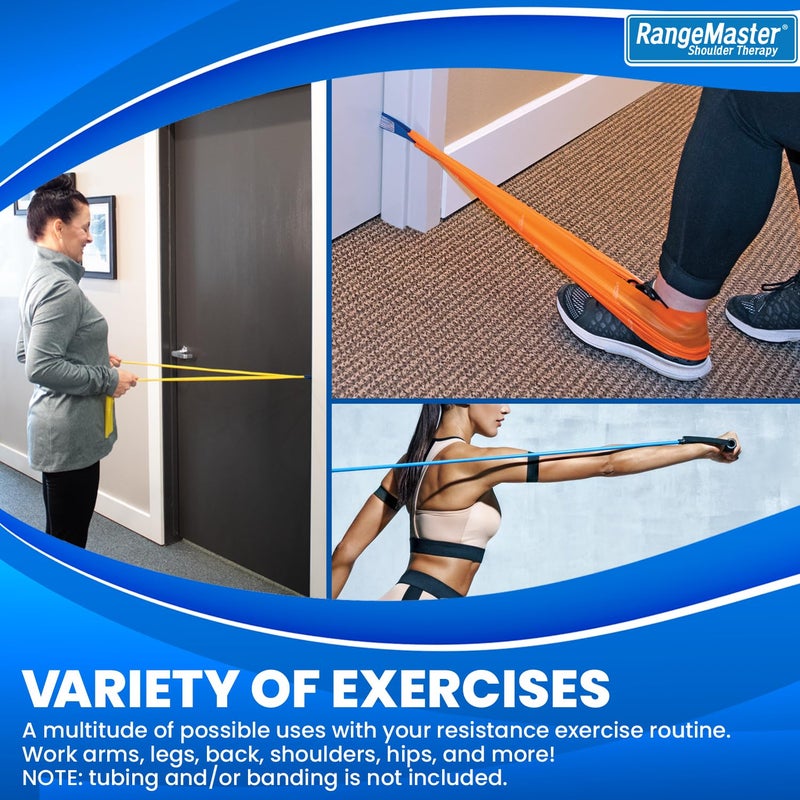 RangeMaster TheraLoop Door Anchors â”‚ Non-Slip â”‚ Complements Exercise Bands or Tubes â”‚ Great for Exercising or Strengthening Activitiesâ”‚2 Pack, Blue - Image 5